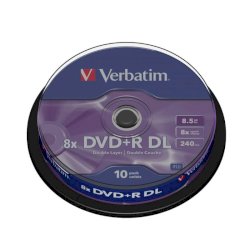 DVD+R Doppio Strato Verbatim 8.5 GB  in confezione da 10 dvd-r - 43666