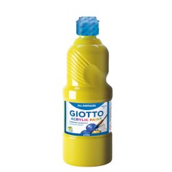 Tempera a base acrilica GIOTTO Acrylic Paint flacone 500 ml giallo 53370200