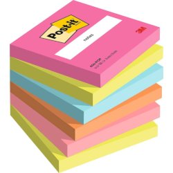 Foglietti Post-it&reg; Popmistic - conf. 6 blocchetti da 100 ff - 76x76 mm - 654-pop