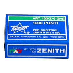 Punti metallici ZENITH 130/Z6 6/6  Conf. 1000 punti - 0301303601