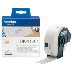 Rotolo da 400 etichette adesive in carta nero/bianco Brother 29 x 90 mm DK11201