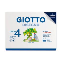 Album da disegno Giotto Disegno 4 200 g - 33x48 cm liscio 24 fogli 583700