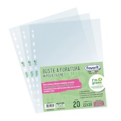 Buste a foratura universale Favorit banda laterale trasparente 400178113