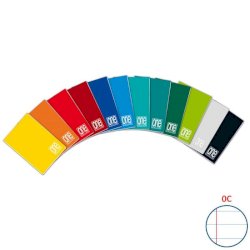 Quaderno a righe One Color A5 a punto metallico colori assortiti rigatura C con margini - 1405