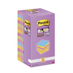 Foglietti riposizionabili  Post-it® Super Sticky Color Notes 76x76 mm Tower Pack 16 blocchetti da 90 ff