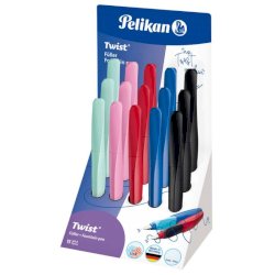 Display penne Twist Pelikan in display da 15 pezzi stilo e sferografica colori assortiti - 605540