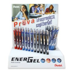 Display Pentel energel XM BL77 a scatto - 48 pezzi - colori assortiti 0022333