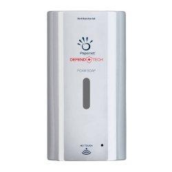Dispenser antibatterico No Touch per cartuccia di sapone in schiuma Defend Tech - 25x12x13,5 cm Papernet bianco -