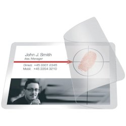 Pouches per plastificazione a freddo Q-Connect per carte di credito f.to 10x6.6 cm Conf. 10 pezzi - KF27057