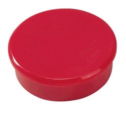 Magneti Dahle rotondi Ø 38 mm rosso altezza 13,5 mm - forza 25 N - conf. 10 pezzi - R955383