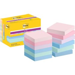 Foglietti Post-it® Super Sticky Soulful conf. 12 blocchetti da 90 ff - 47,6x47,6 mm - 622-12SS-SOUL