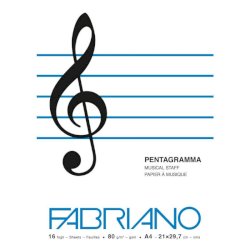 Album musica Fabriano 16 fogli - 80 g formato A4 - 19100378