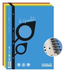 Maxi quaderno spiralato rinforzato Rambloc A4 160 pag - 80 g - 4 mm 90524177