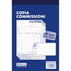 Blocco copia commissioni O.C.L. 11,4x21,6 cm 50x3 copie - 0350N