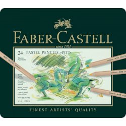 Astuccio in metallo matite Faber-Castell Pitt Pastel conf. 24 colori assortiti - 112124