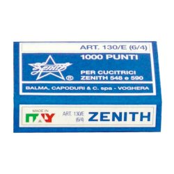 Punti metallici ZENITH 130/E 6/4  Conf. 1000 punti - 0311301401