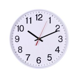 Orologio da parete in plastica Office Products Ø 30 cm bianco 13223011-14