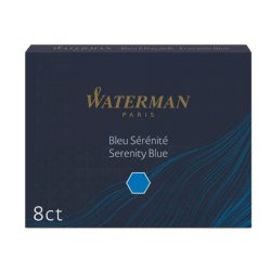 Cartucce inchiostro per Stilografica Waterman in conf. 8 pezzi Waterman inchiostro blu - S0110860
