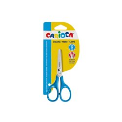 Forbice simmetrica in acciaio punta arrotondata Carioca 13 cm - azzurro - 42634