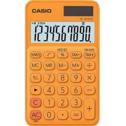 Calcolatrice tascabile CASIO 10 cifre - solare e batteria Arancio - SL-310UC-RG-W-EC