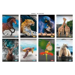 Maxi quaderni Blasetti Animali A4 18+1 ff  carta 100 g/m² - conf. 10 pz - rigatura 1R - 9002