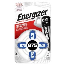 Batterie a bottone ENERGIZER 675  conf. da 4 - E001082205
