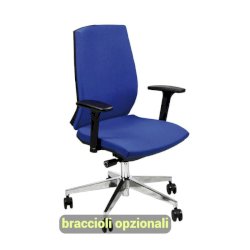 Sedia operativa girevole Unisit Larissa LR1S - rivestimento Eco blu - LR1S/EB