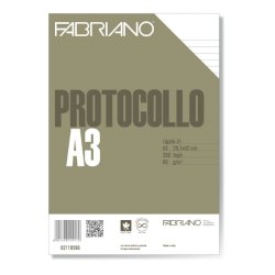 Fogli protocollo Fabriano PROTOCOLLO bianco 66 g/m² 29,7x42 cm quadretti 5 mm conf. da 200 fogli - 02810566