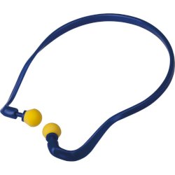 Tappi auricolari monouso Delta Plus in PU con archetto in PP - colore blu e giallo - conf. 10 pz - CONICMOVE01JAB