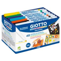 Pennarelli Giotto Decor Materials in school pack da 48 colori assortiti F524600