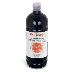 Tempera brillante in bottiglia in PET Primo Primi Passi 1000 ml nero 204BR1000800