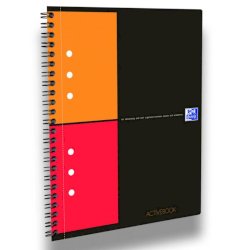 Blocchi spiralati OXFORD International Activebook A5+ grigio/arancio quadretti 5 mm 100102880