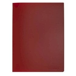 Portalistini in polipropilene con 30 tasche Q-Connect formato A4 - rosso opaco - KF01254