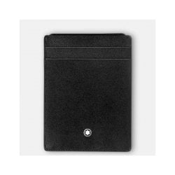 Porta carte in pelle Montblanc Meisterstück - 4 scomparti - nero - MB198328