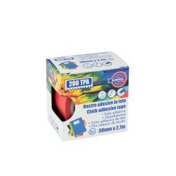 Nastro adesivo telato Eurocel formato 38 mm x 2,7 m - colore rosso 016214314