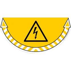 Adesivi Segnalatori CEP rischio elettrico PVC 700x350 mm. sp 0,2 mm giallo - 170105005