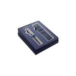 Gift set Waterman Expert Black CT penna stilografica M + portapenne blu in confezione regalo - 2122197