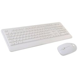 Set mouse e tastiera Mediacom Wireless Combo NX971 con tecnologia ottica 2.4 GHz bianco - M-MCK971