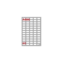 Etichette bianche Copiatabu A400 38,1x21,2 mm- angoli arrotondati - 65 e.t/foglio - conf. 100 fogli Markin