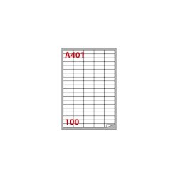 Etichette bianche Copiatabu A401 37x14 - angoli arrotondati - 100 et./foglio - conf. 100 fogli Markin