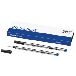 Refill per penne roller Montblanc punta media - blu conf. 2 pz - MB128233