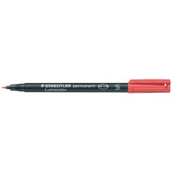 Penna a punta sintetica Staedtler Lumocolor permanent pen 313 S rosso 313-2
