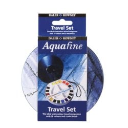 Acquerelli superfini Daler Rowney Aquafine 18 colori assortiti + pennello + tavolozza - D131900030