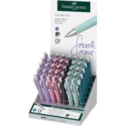 Espositore 40 penne a sfera ricaricabili Faber-Castell Poly Ball XB colori assortiti - 241144