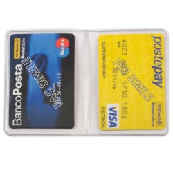 Portacard a due scomparti Alplast colori assortiti 890C