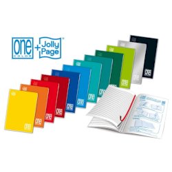 Quaderno Maxi One Color punto metallico 21 ff righe 1R A4 - 21x29,7 cm - 1413