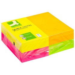 Foglietti riposizionabili Q-Connect 70 g/m² colori intensi 76x127 mm - carta FSC - 12 blocchetti 100 ff - KF01350FSC