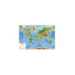 Carta geografica plastificata - 100x140 cm CWR planisfero 06997