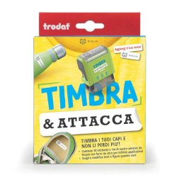 Timbro componibile Timbra & Attacca Trodat nero - misure e set assortiti 180221