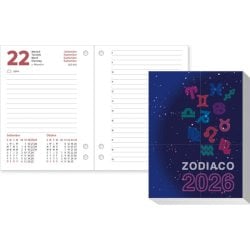 Blocco 2026 da tavolo fantasia zodiaco formato 8,5x11,6 cm 26-BT198